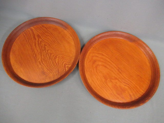 丸型・円形 松盆 十客】時代物懐石茶道具・在銘 径・35cm 古民芸