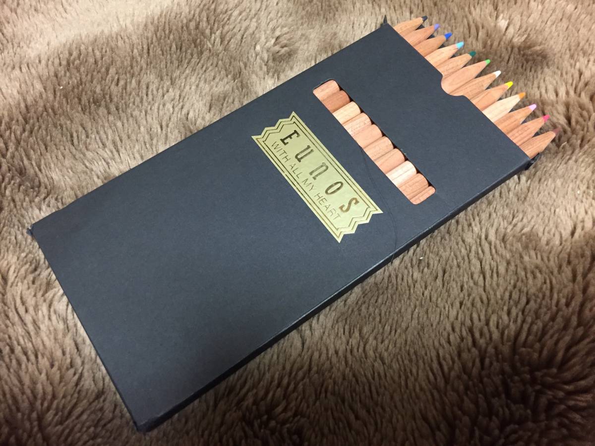 【未使用 非売品】純正 ユーノス 色鉛筆 12色12本 ケース付き コスモ ロードスター 800 500 300 100 Roadster COSMO EUNOS マツダ MAZDA 