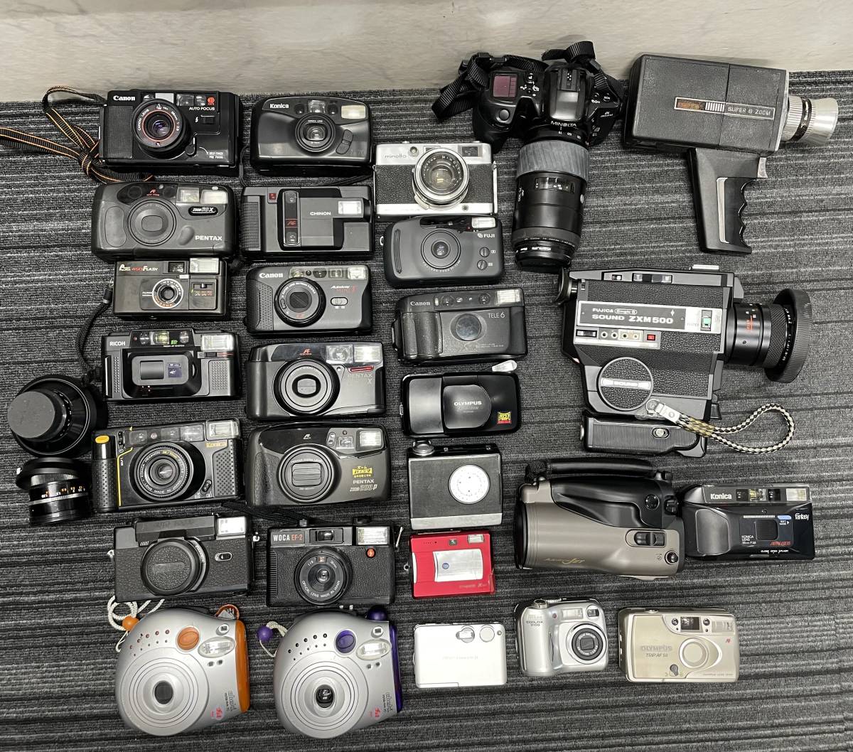 ジャンク カメラ まとめ フィルム カメラ デジタル カメラ デジカメ チェキ CANON PENTAX RICOH 他 注目 ９９円スタート