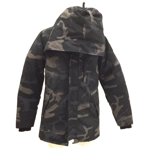 カナダグース サイズＳ 長袖 ダウンジャケット メンズ 迷彩 総柄 ファー欠品 コート CANADA GOOSE 現状品