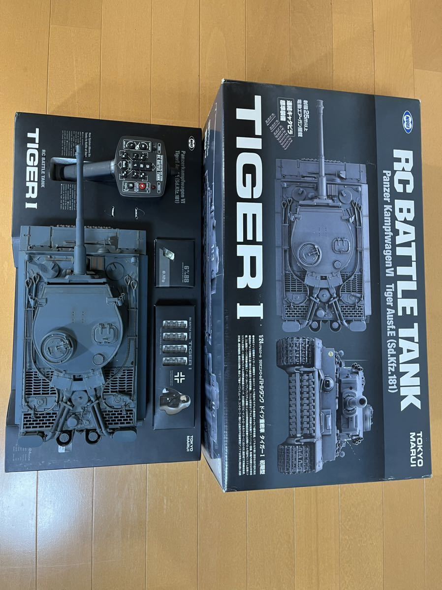 ジャンク マルイ ラジコンタイガーI 1/24 戦車、軍用車両 おもちゃ
