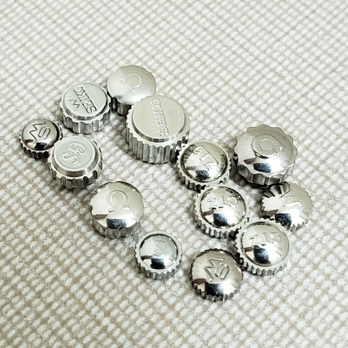 時計店保管品 リューズ 竜頭 まとめ GS グランドセイコー SEIKO セイコー OMEGA オメガ CITIZEN シチズン 他 腕時計 パーツ 部品 現状品 