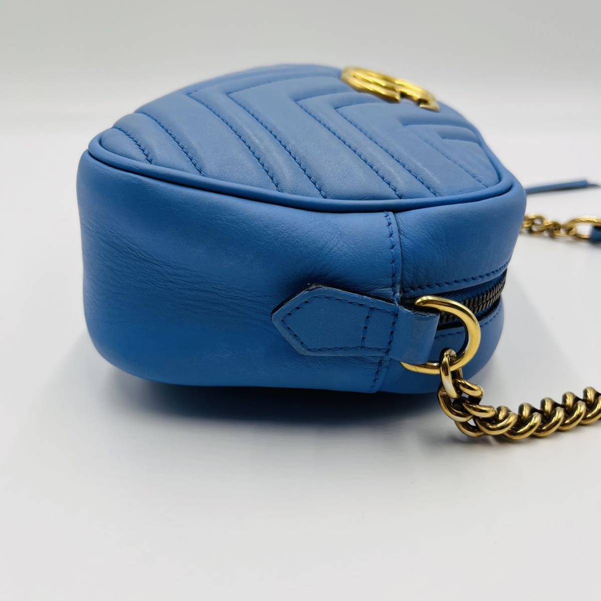 1円《美品》GUCCI グッチ GG マーモント キルティング チェーン 