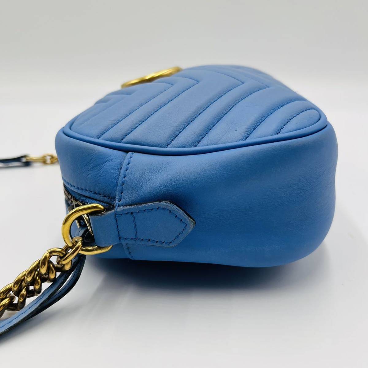 1円《美品》GUCCI グッチ GG マーモント キルティング チェーン 
