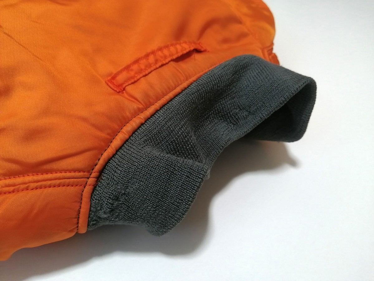 希少 極上 70s 米軍 実物 MA-1 縦ステッチ 76年 GREENBRIER LARGE 