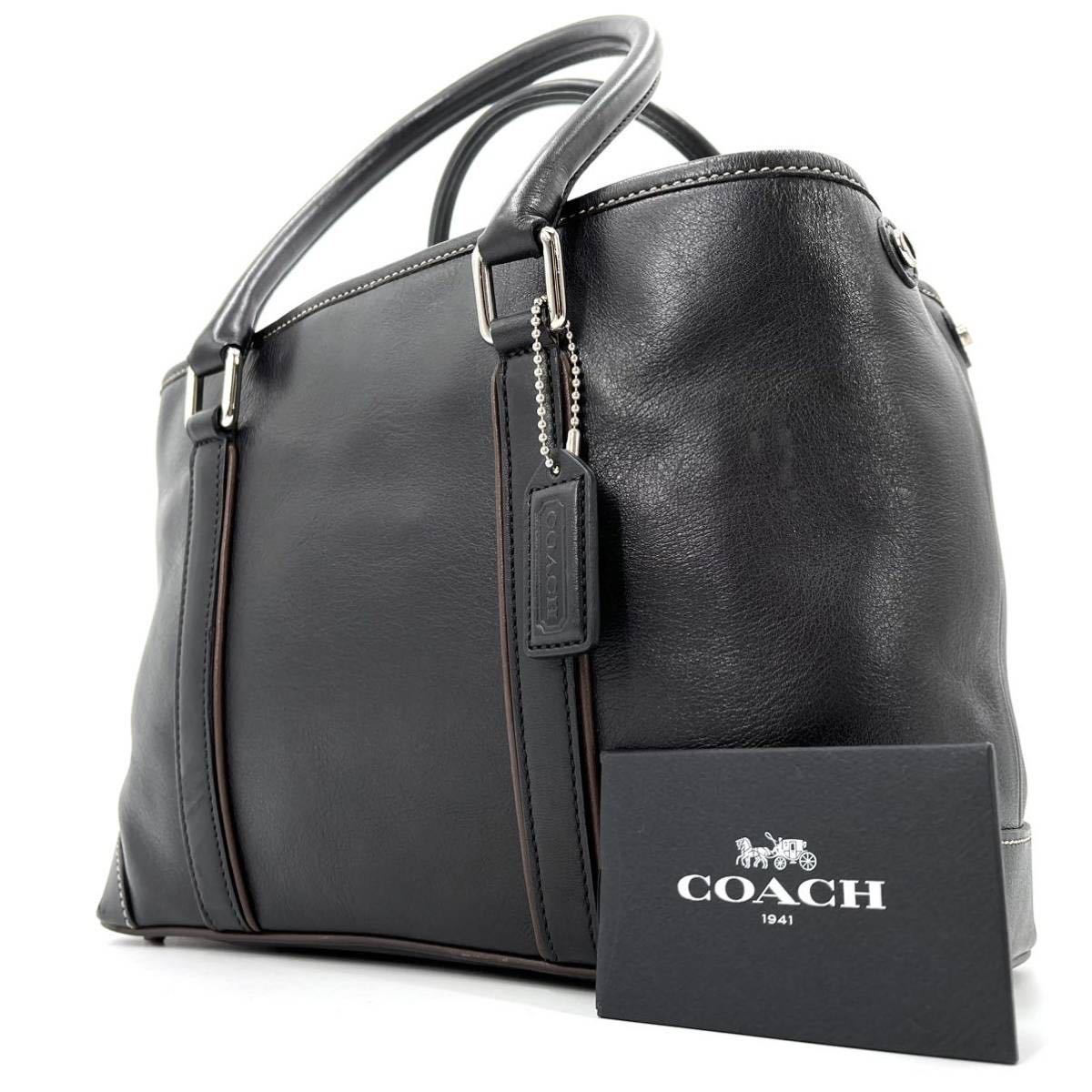 1円【 美品 】COACH コーチ ビジネスバッグ トートバッグ メンズ A4 