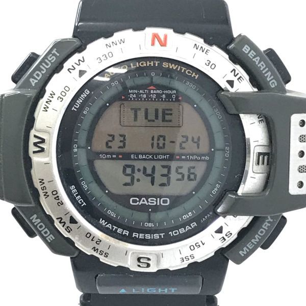 CASIO カシオ PROTREK プロトレック Fishing-Gear 腕時計 PRT-40FGJ クオーツ ラウンド 美品 ヴィンテージ トリプルセンサー 動作確認済み