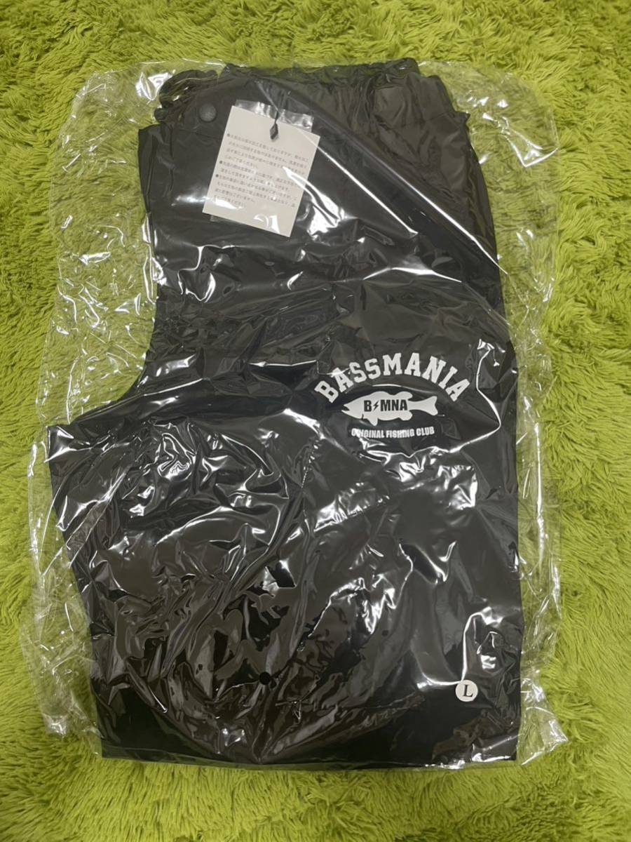 新品　バスマニア　アーチロゴ３レイヤーレインシェルパンツ　Ｌサイズ　ブラック　