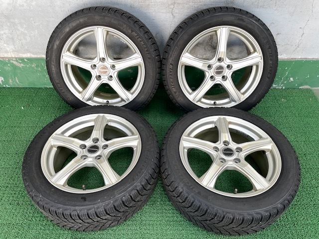 BS BALMINuMホイール!! 17x7J +53 冬タイヤ付き 215/50 4本セット 中古