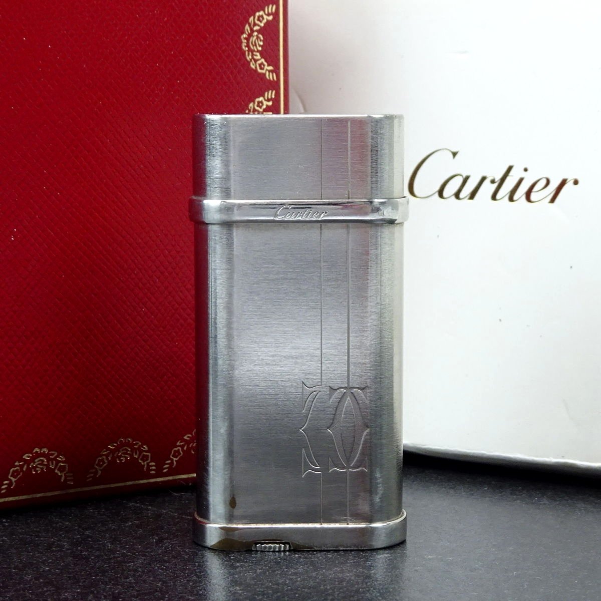 ☆C2010 着火品 カルティエ ロゴ デコール ガスライター CA120157 
