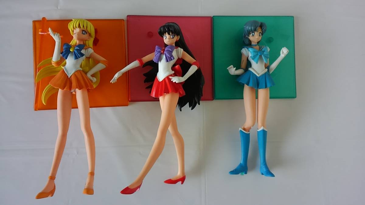 ジャンク品【美少女戦士セーラームーン】フィギュア3体◆高さ約22cm◆汚れや傷みあり