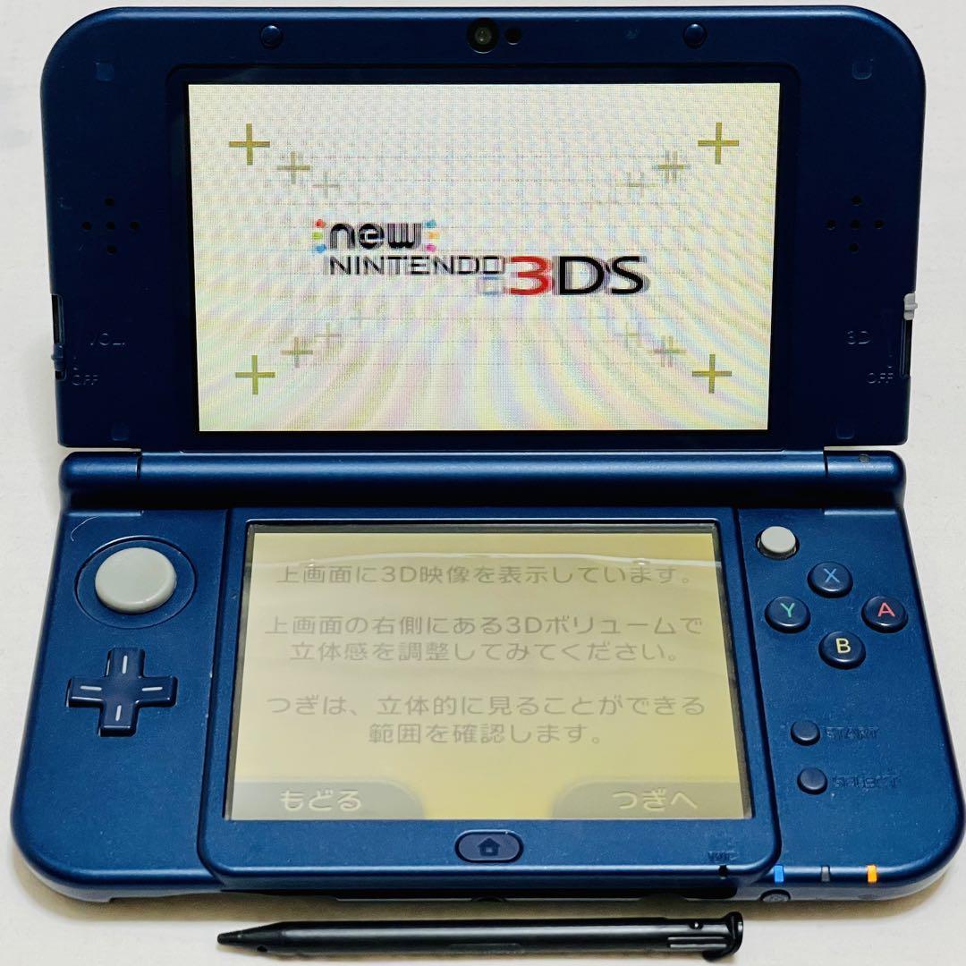 1円スタート！少々難あり【中古】New ニンテンドー 3DS LL 本体 メタリックブルー 動作確認済 現状品 任天堂 Nintendo 031 送料無料 一円
