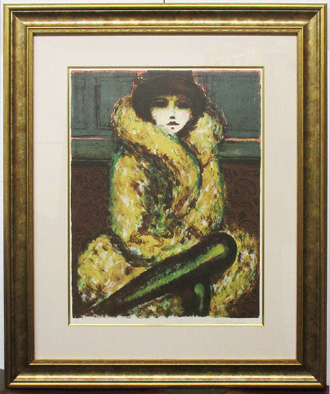 □有元利夫 【1981年 展覧会ポスター】 リトグラフ 直筆サイン