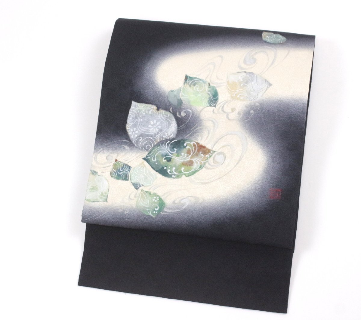クロード・モネ 「睡蓮」柄 油絵 袋帯 金通し 正絹(金属糸含む) 全通