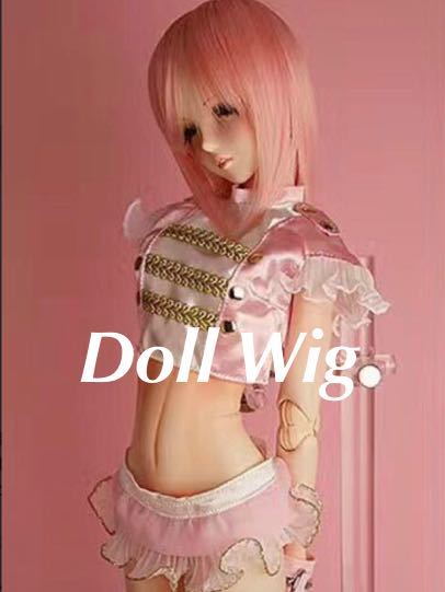 ANGEL PHILIA vmf50 ドール用 ショートセミロングウィッグ ピンク MSD