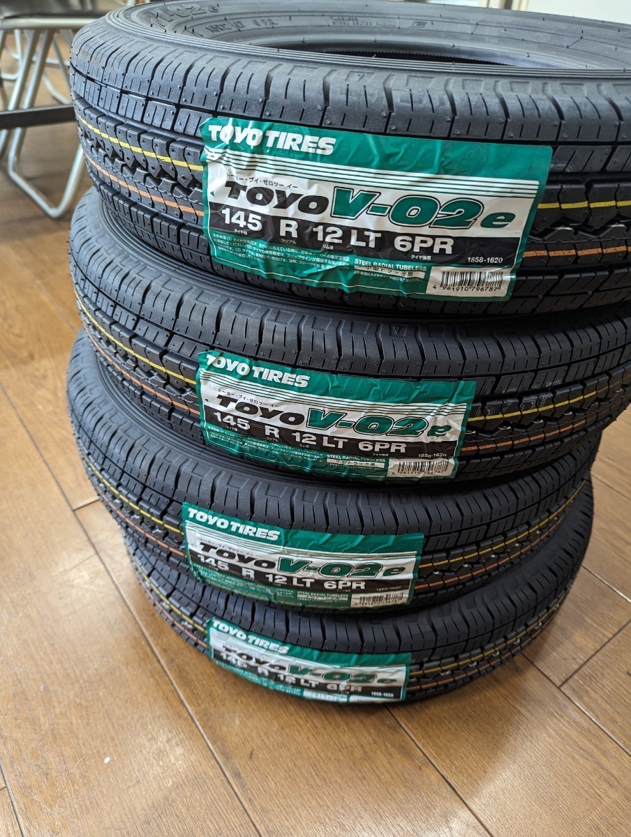 送料無料 23年製 日本製 トーヨー TOYO V-02e 145/80R12 80/78N 軽トラ バン用 新品 4本セット