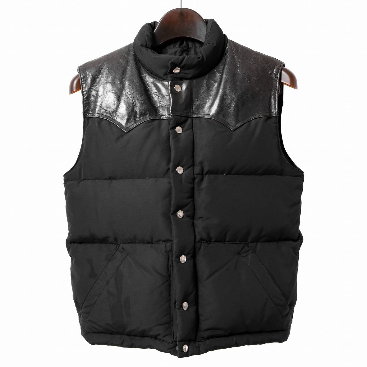 REAL McCOY'S リアルマッコイズ レザーヨーク ダウンベスト BLACK 38