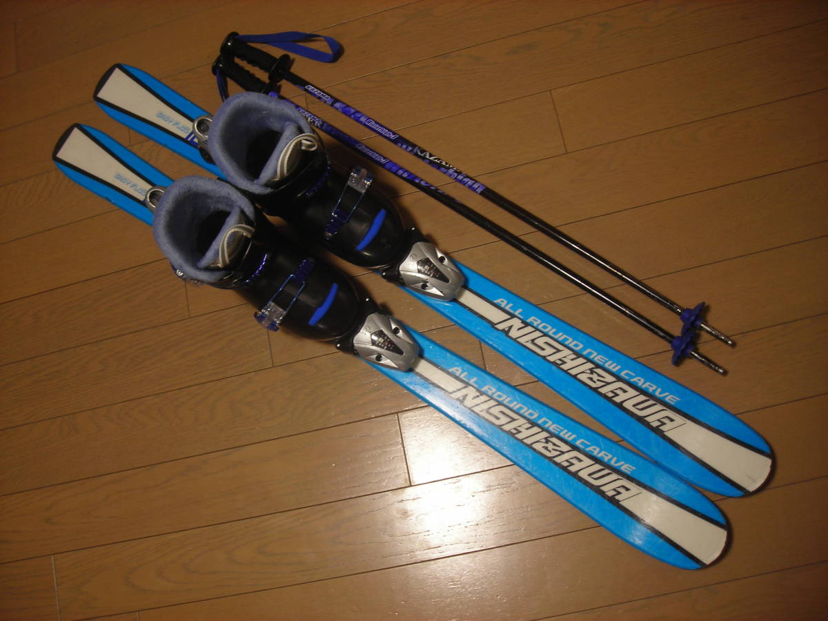 メンテ済 120cm 靴22cm NORDICA カービングスキーセット メンテ済