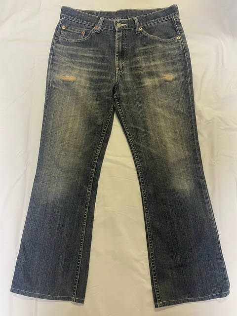 リーバイスLevis　517　ダメージ加工　ブーツカットBOOTCUT　W33　L33　デニムパンツ　ジーンズ