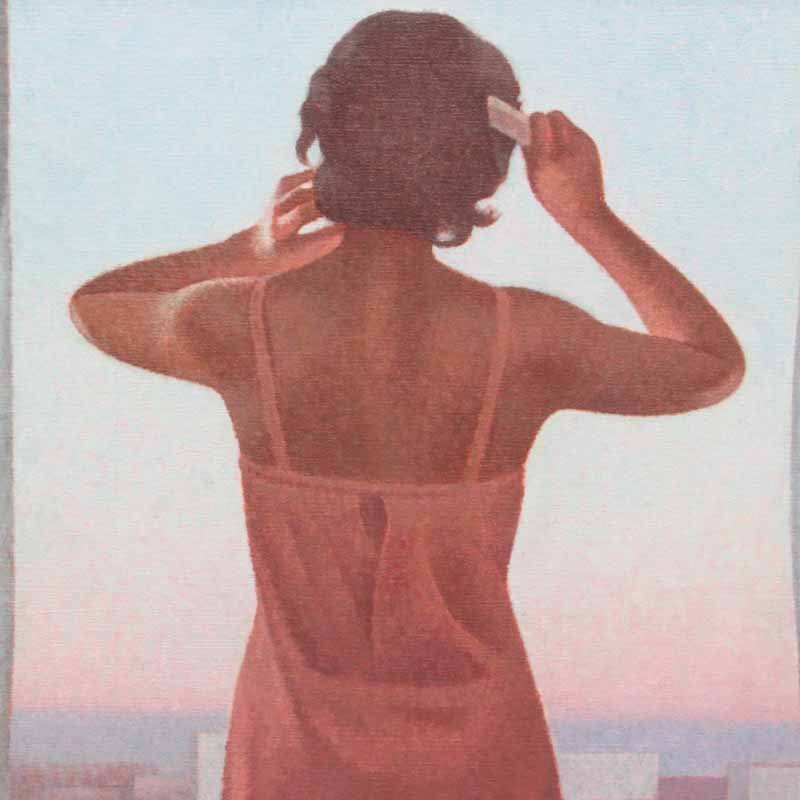 GINZA絵画館】寺井力三郎 油絵10号「朝」裸婦画名人・一枚の繪人気