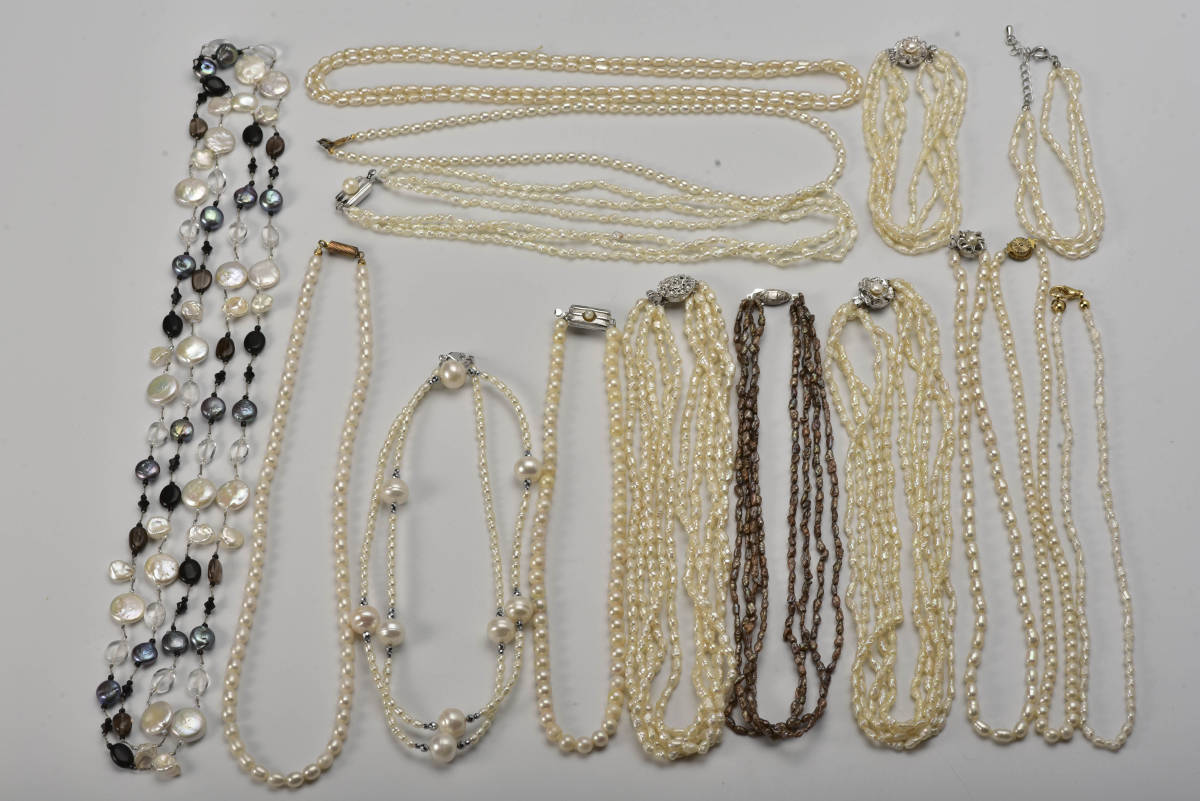 本真珠　淡水パール・パールネックレス・砂ケシパール・まとめ売り・o210183504