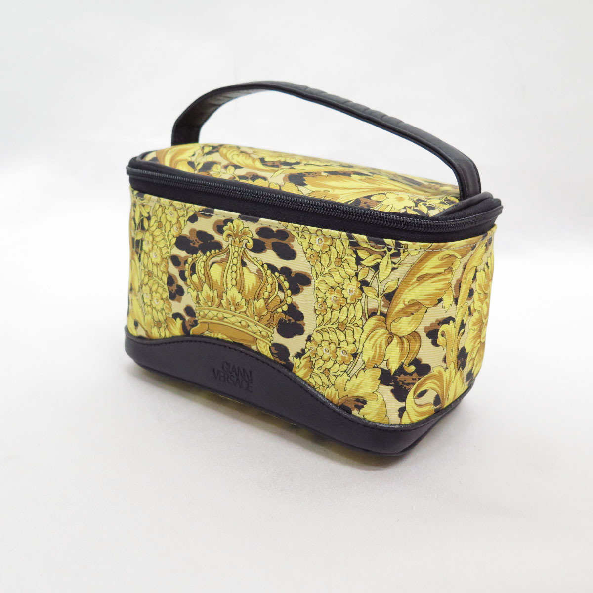 90s GIANNI VERSACE CROWN BAROQUE VANITY BAG VINTAGE ジャンニ