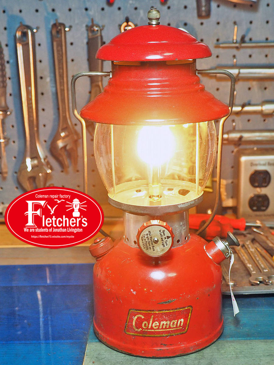 希少な陶器バーナー付きイエローボーダー 1954年8月製コールマン200A