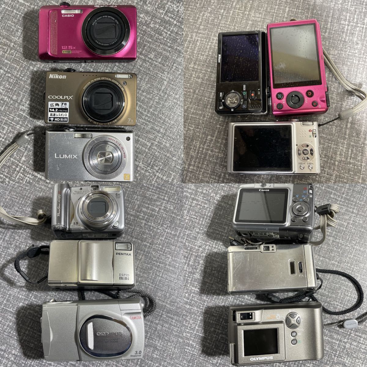 Nikon/konica/Casioなど一眼 デジタルカメラ レンズなど11個 ジャンク