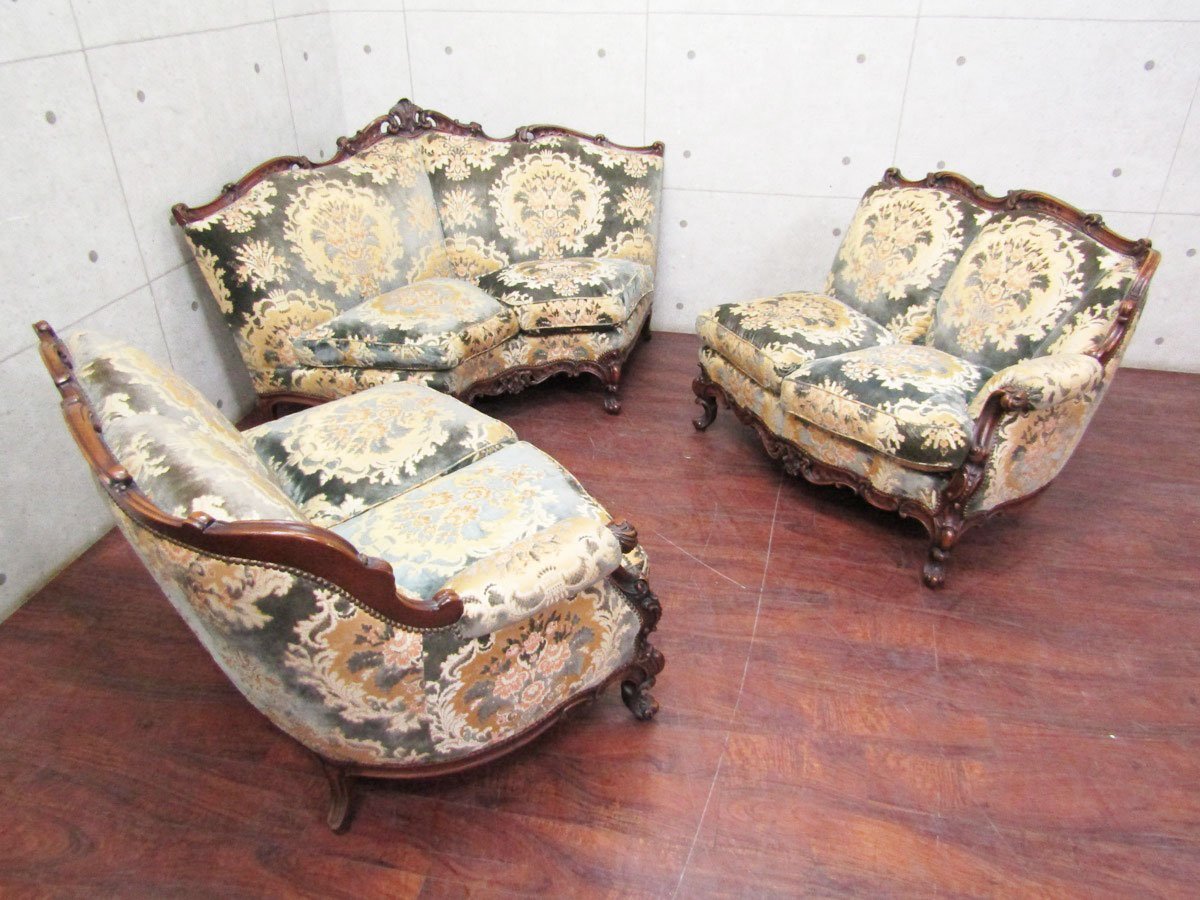 □karimoku/カリモク□最高級□Louis XV□ロココ調□彫刻/レリーフ□鋲