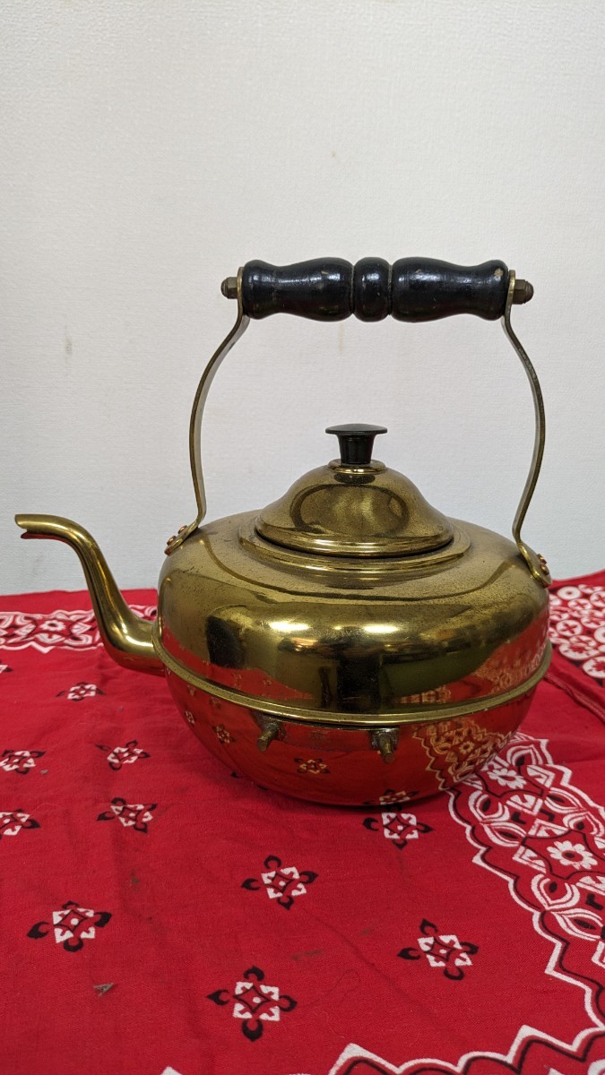 ビンテージ コッパーケトル ヤカン 銅製 高級ケトル レア イングランド 銅製ケトル Copper ゴールド / Simplex やかん 銅製