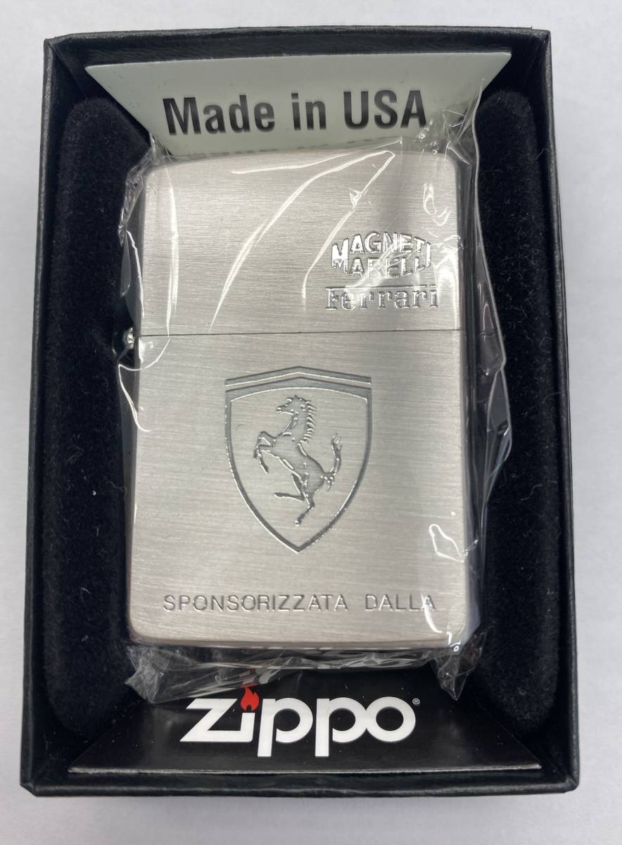 フェラーリ Zippo Ferrari SPONSORIZZATA DALLA Zippo 銀仕上げ 