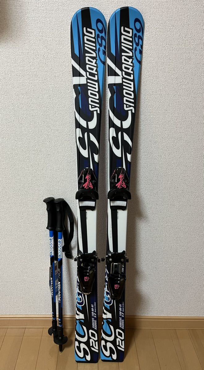 新品】子供カービングスキー ジュニアスキー 120サイズ ビンディング