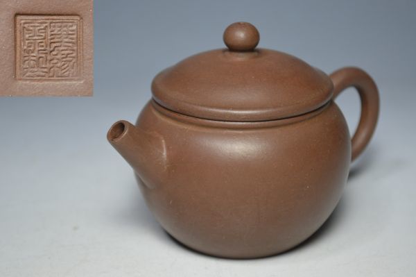 蔵出し品 中国古玩 唐物 朱泥 萬寶 後手急須 砲口 煎茶道具 【公式通販】