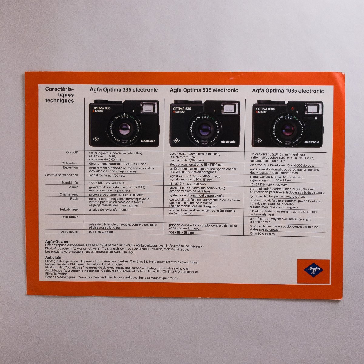 カタログ AGFA - OPTIMA ELECTRONIC Vos Photos russies automatiquement カメラ フィルム_4
