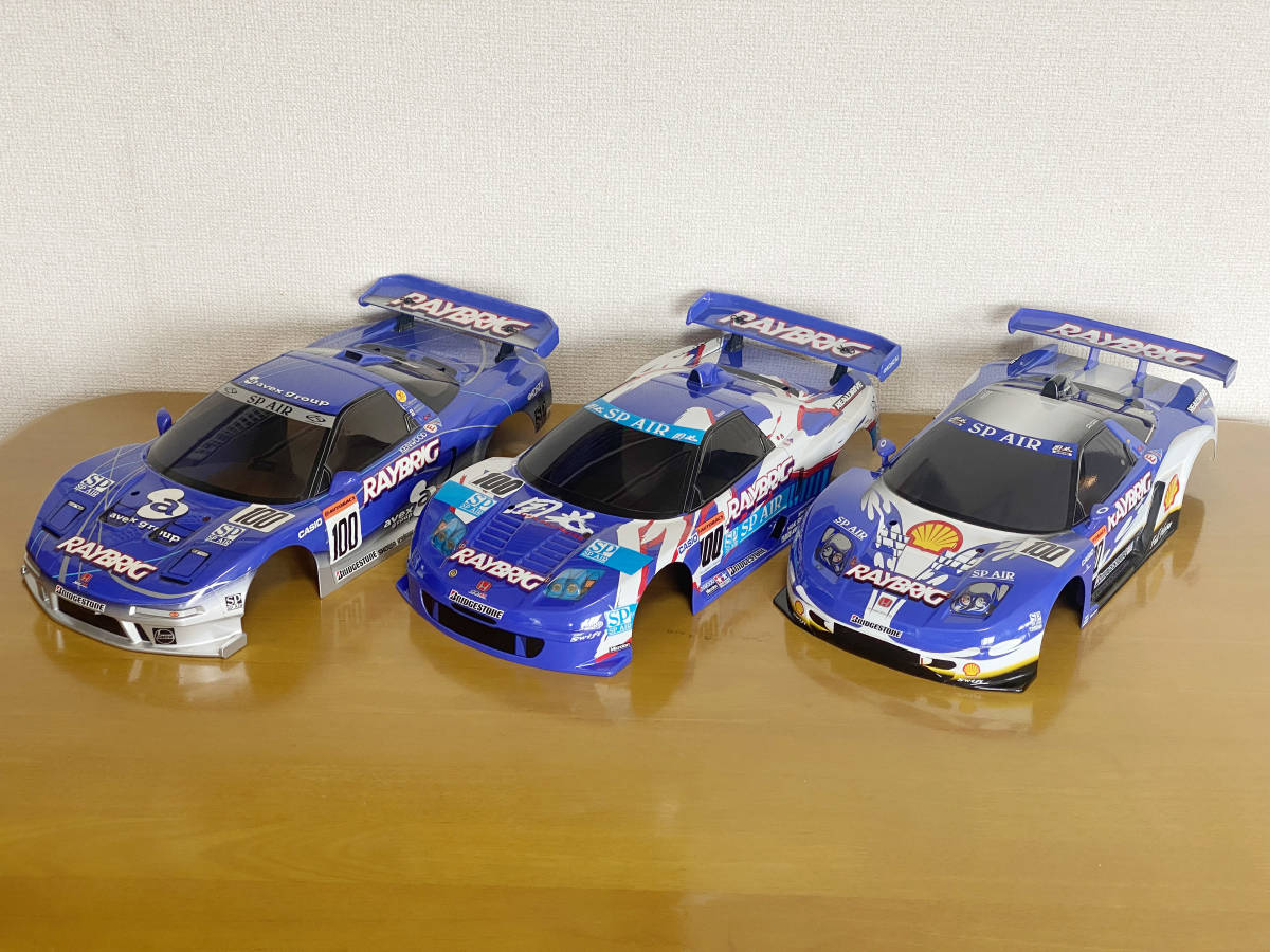 タミヤ RAYBRIG NSX 2000 2002 2004 塗装済ボディ 3枚 Tamiya NSX