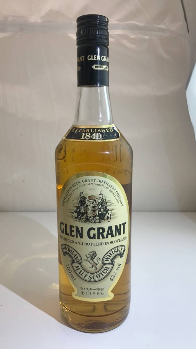 グレングラント　ハイランドモルト　スコッチウイスキー　750ml　43％　未開栓　古酒　同梱不可　GLEN GRANT　HIGHLAND MALT