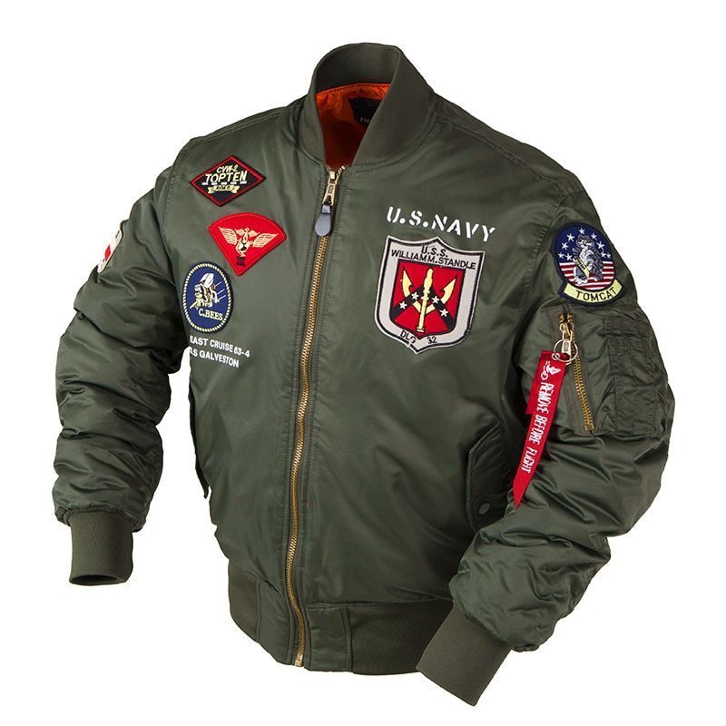 トップガン爆撃機フライトジャケット代表チーム戦術ma-1 空軍軍 