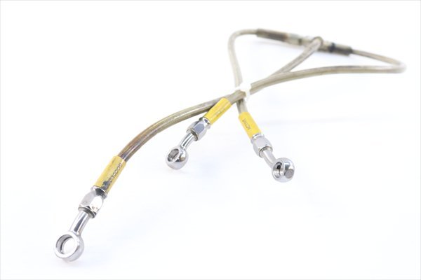 VTR1000F[09社外ACTIVE　アクティブ　フロントブレーキメッシュホース　約35cm25cm32cm]｝A