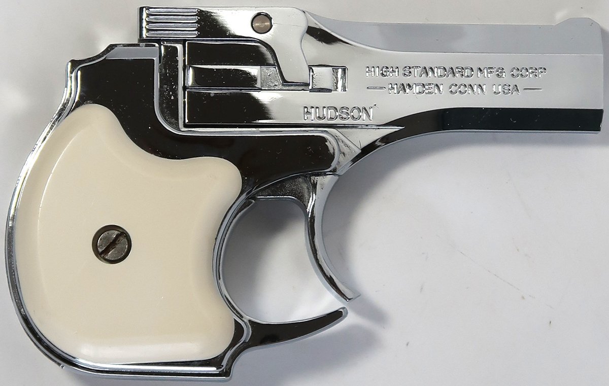 ハドソン製 ハイスタンダード デリンジャー シルバー モデルガン ハドソン， デリンジャー， ハイスタンダード， シルバー， 白グリップ