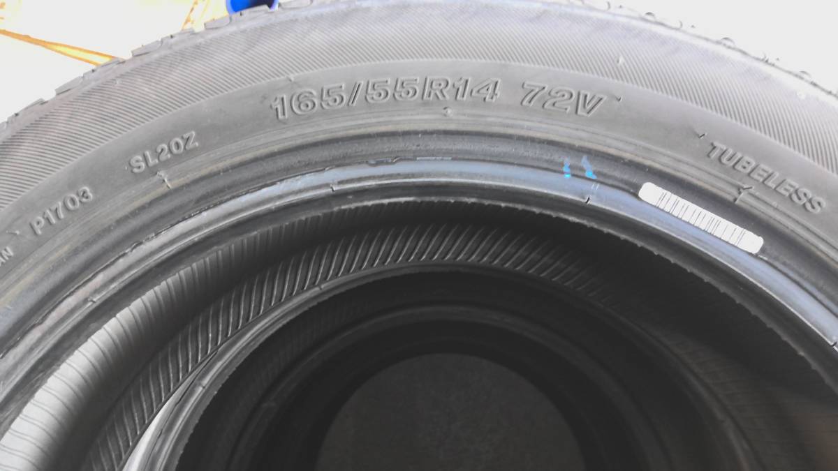 165/55R14 SEIBERLING SL201 22年製造 4本セット 中古品