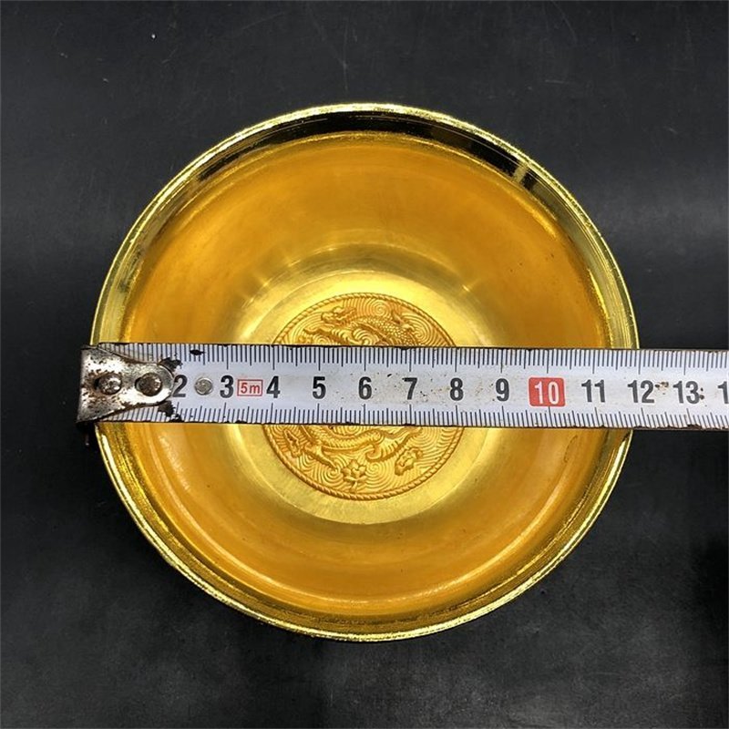 中国古美術 鍍金銅碗 鏨刻手工 酒器 茶器 細密細工 置物 古賞物 古擺件