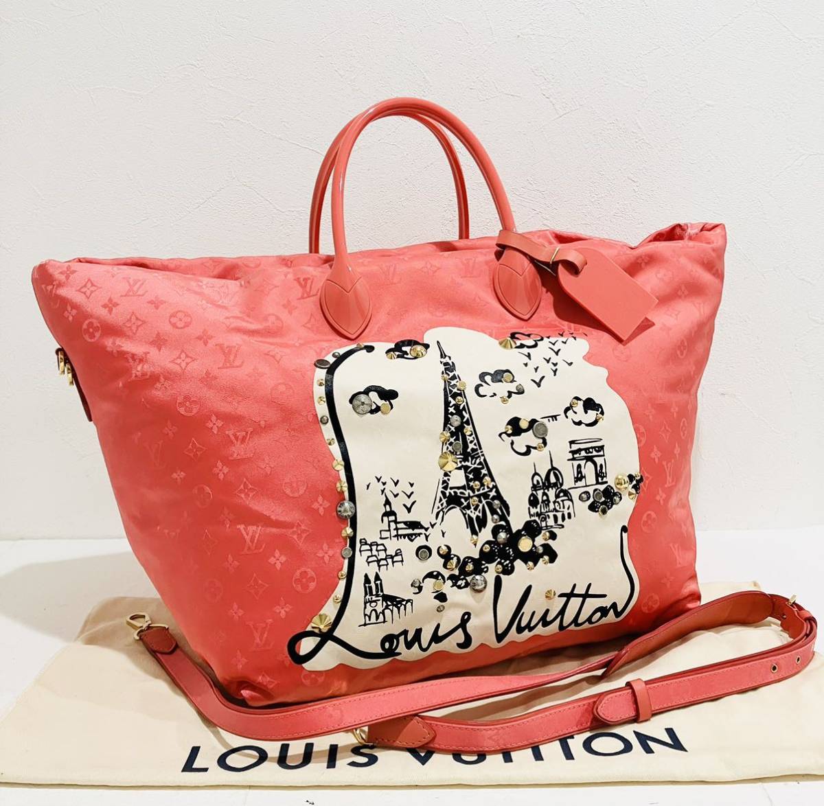 LOUIS VUITTON 新品 未使用 Sランク トート バッグ カバヌーヘルヴァーグ ショルダーストラップ 付属 ルイ・ヴィトン バック