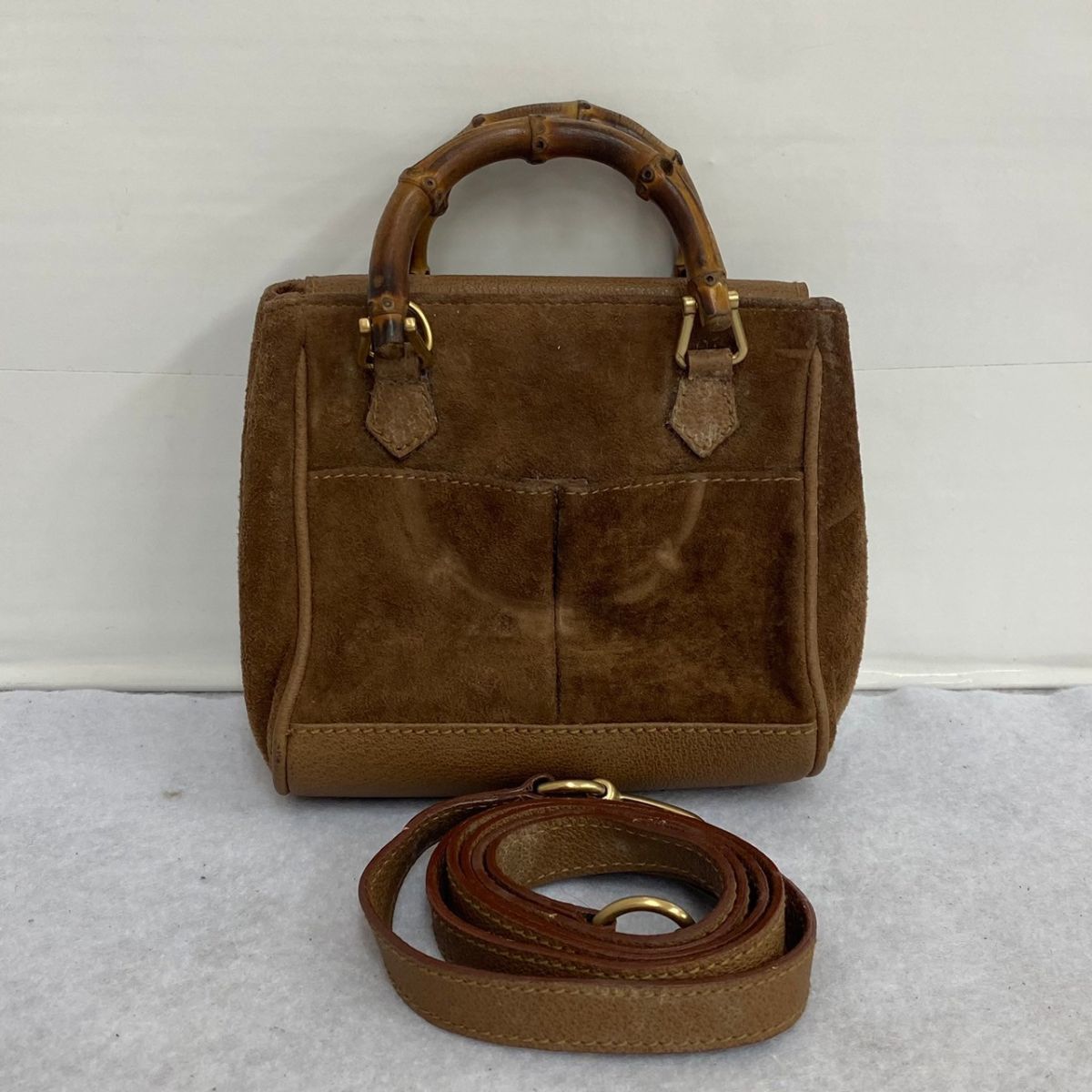 G313-O44-448 GUCCI グッチ 007.1793.0238 バンブー スエード 2WAY 