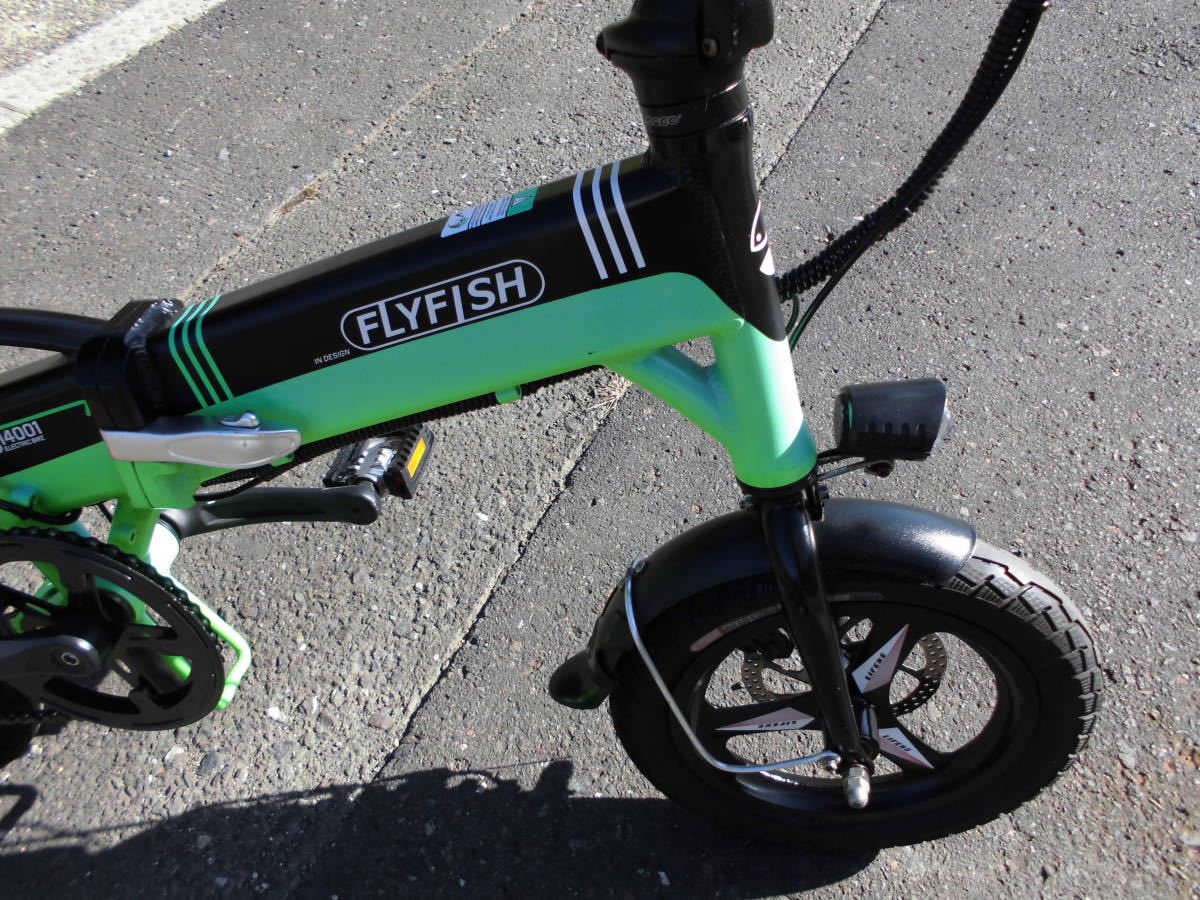 1円～FLYFISH ディスク式 折り畳み電動自転車 新しいリチウム