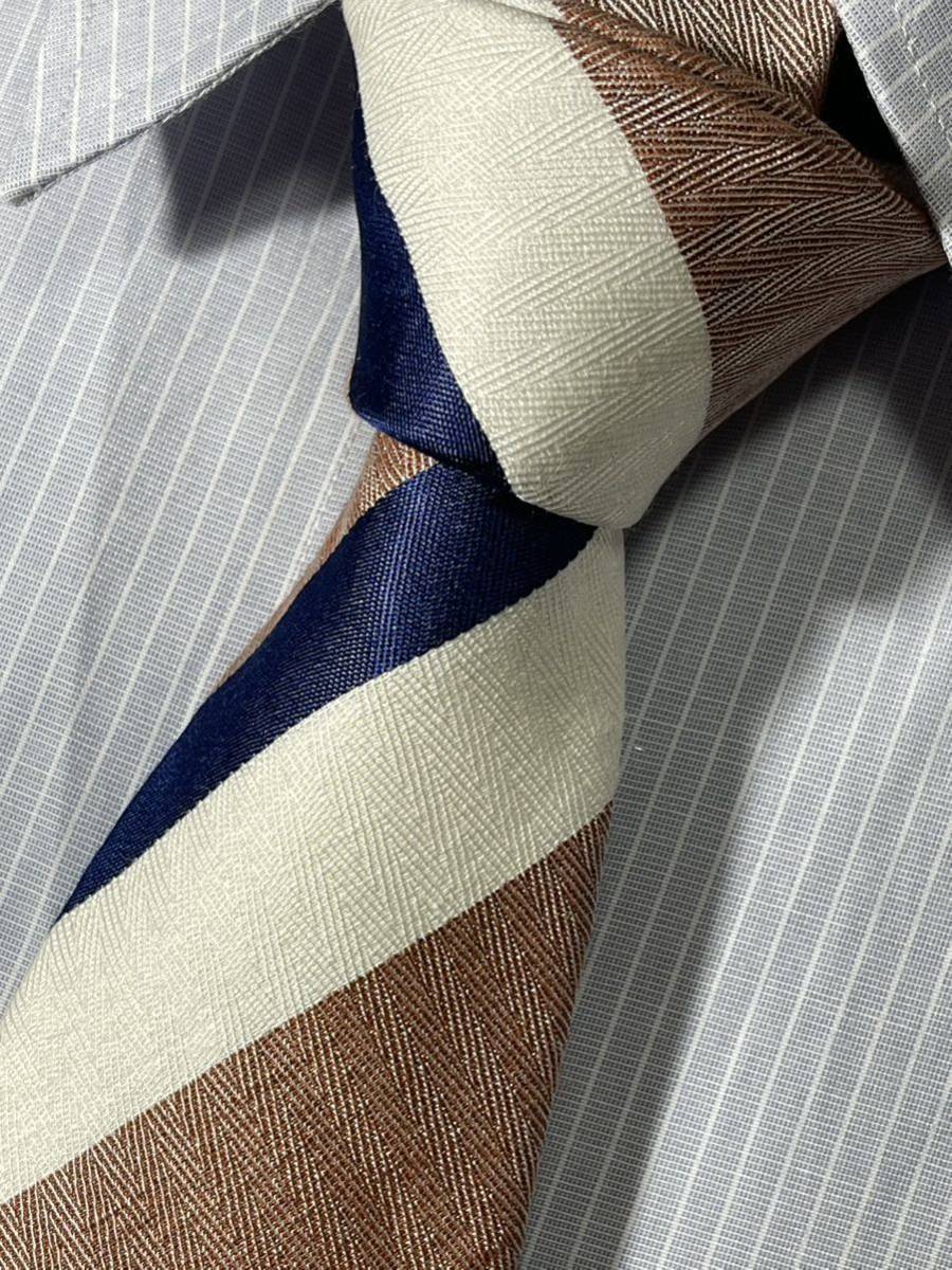 ほぼ未使用 ″SHIPS″ シップス ストライプ ブランドネクタイ 311092