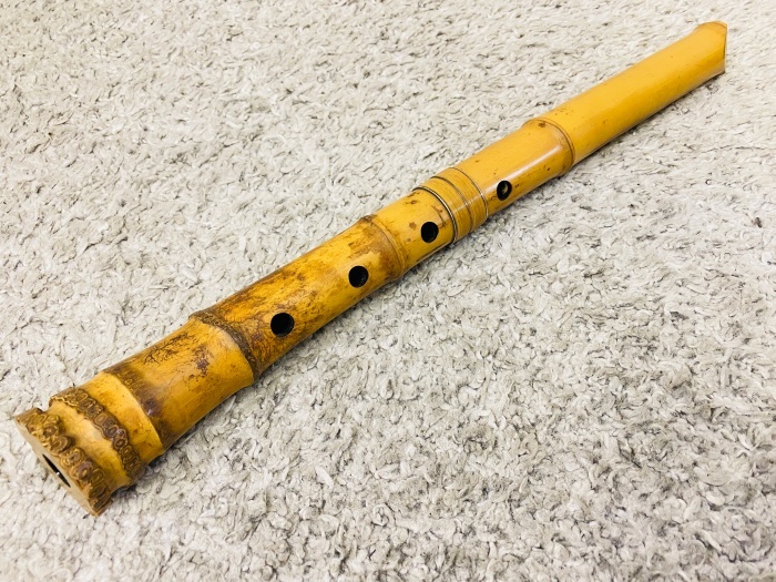 尺八 1尺6寸 竹製 蝴蝶 尺八(1尺5寸)合 尺八 1尺6寸 竹製 蝴蝶 尺八(1尺5寸)合