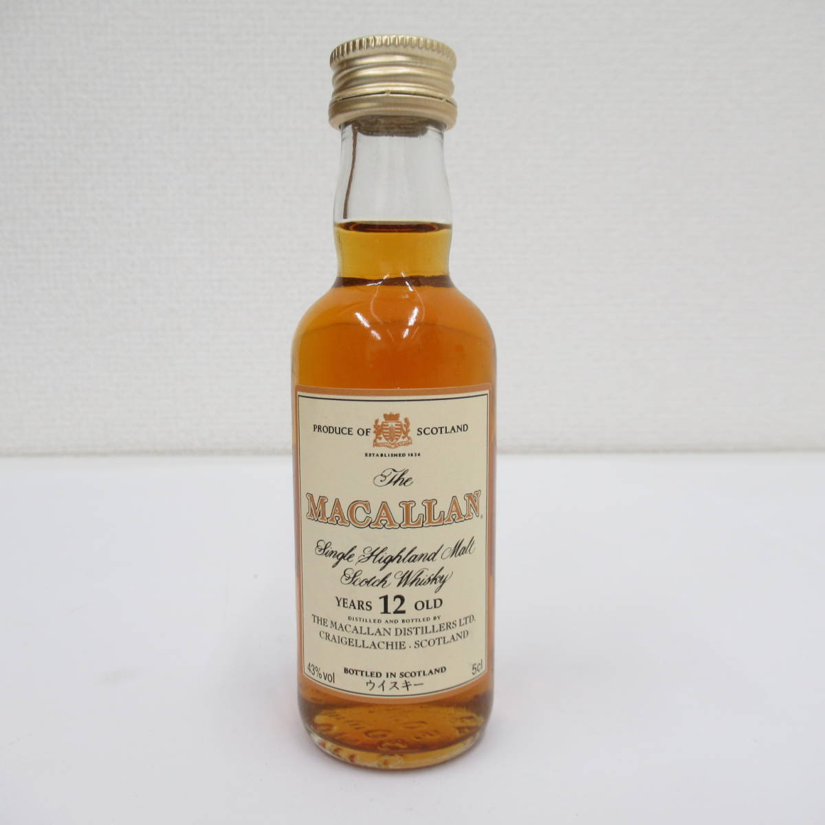MACALLAN マッカラン 12年 ハイランド シングルモルト ウイスキー 旧ボトル ミニチュア ミニボトル 43％ 50ml