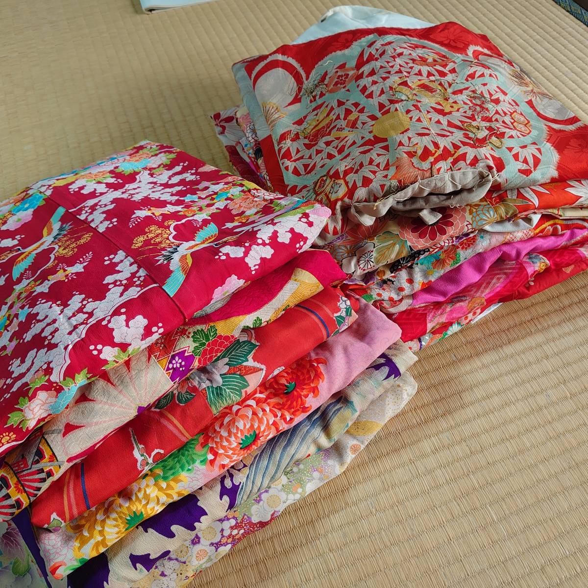 レトロ☆子供☆アンティーク着物襦袢☆材料 #149 - アンティーク正絹 