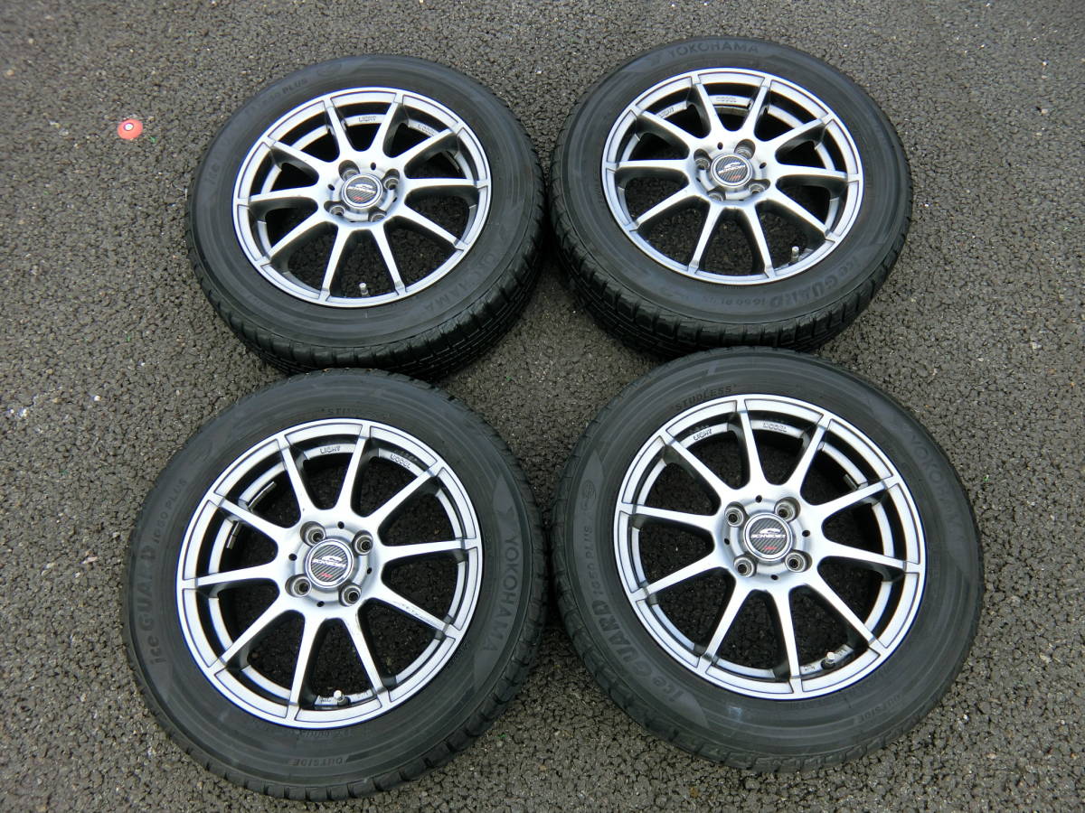 売切り！185/60-15　スタッドレスタイヤホイール　ヨコハマiG50plus　185/60R15　15×5.5J +50 　4H/100　送料安　A-9