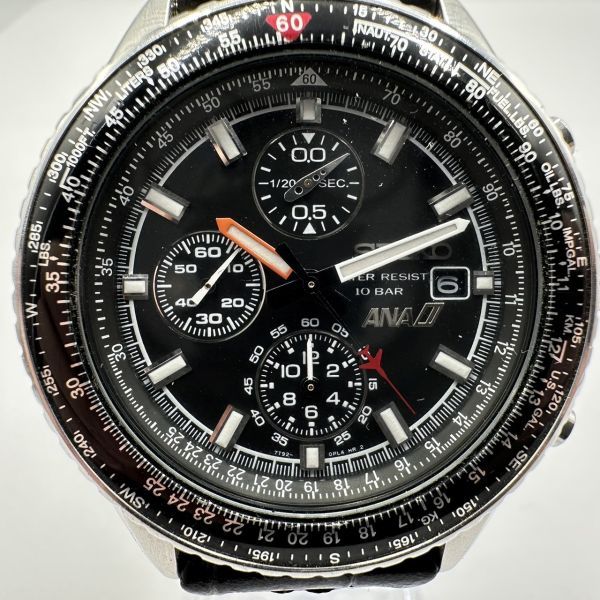 J107-J019232-2 ◎ SEIKO セイコー 7T92-0CF0 ANA クォーツ デイト 